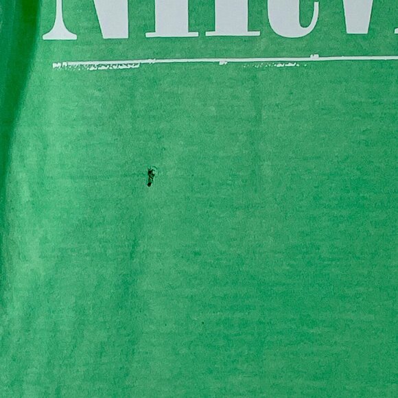 NWOT Nirvana Band Tee Green Medium 100% Cotton Licensed Merch Grunge Rock Smiley - Picture 7 of 8